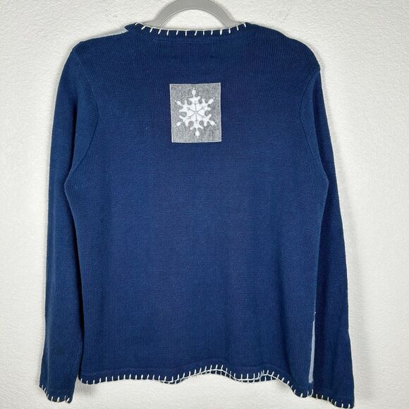 VTG Sarah Bentley Women’s Sz S Winter Zip-up Cardigan Grandmacore Sequins Beads - Picture 3 of 7